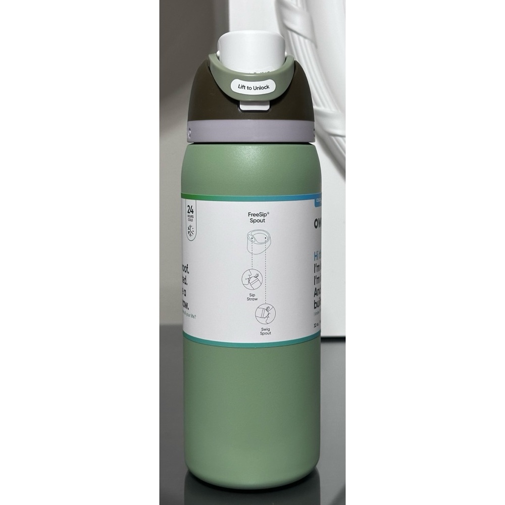 OWALA COLOR‎ DROP FreeSip 32oz Stainless Steel Water Bottle, FRANKIE - Picture 2 of 5
